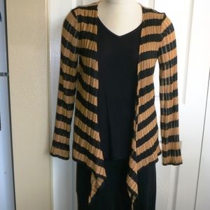 Coldwater Creek - Open-Tie Front Stripped Sweater